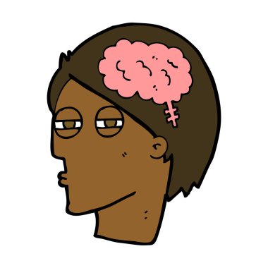 Çizgi filmci dikkatli düşünüyor.