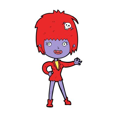 karikatür vampir kız