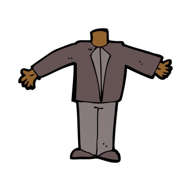 Takım elbiseli karikatür gövdesi (karikatürleri karıştır ve eşleştir veya kendi fotoğraflarını ekle)