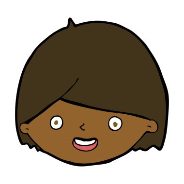 karikatür mutlu yüz