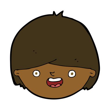 karikatür mutlu yüz