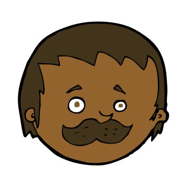 Çizgi filmdeki bıyıklı adam.