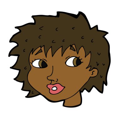 karikatür şaşırmış kadın