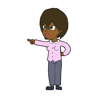 karikatür kadını suçlayarak