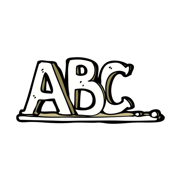 Caricatura ABC cartas — Archivo Imágenes Vectoriales