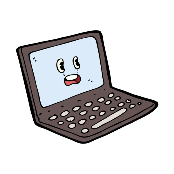 Ordinateur portable dessin animé — Image vectorielle