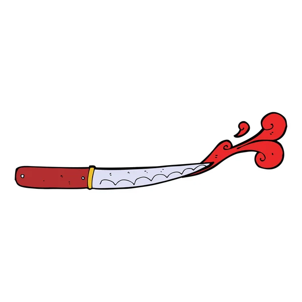 Desenho animado faca de cozinha de corte — Vetor de Stock