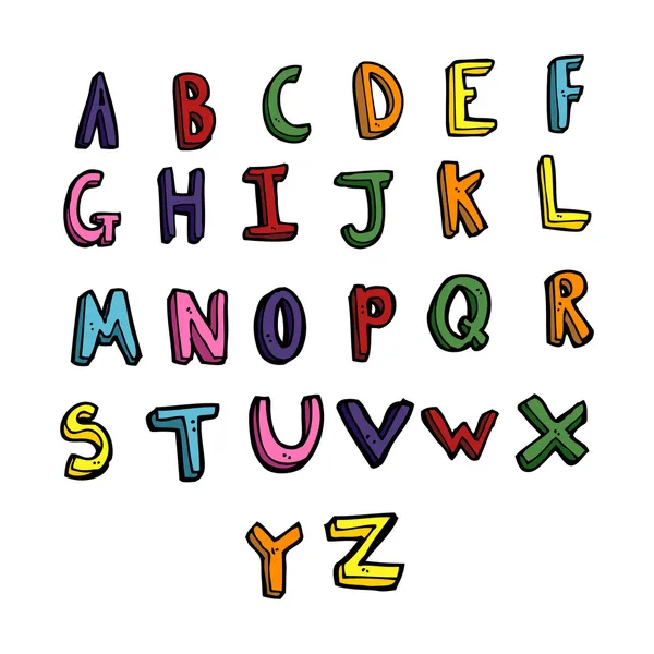 Cartoon-Alphabet — Stockvektor