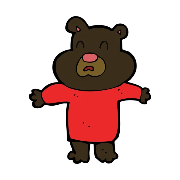 불행 한 만화 곰 — 스톡 벡터
