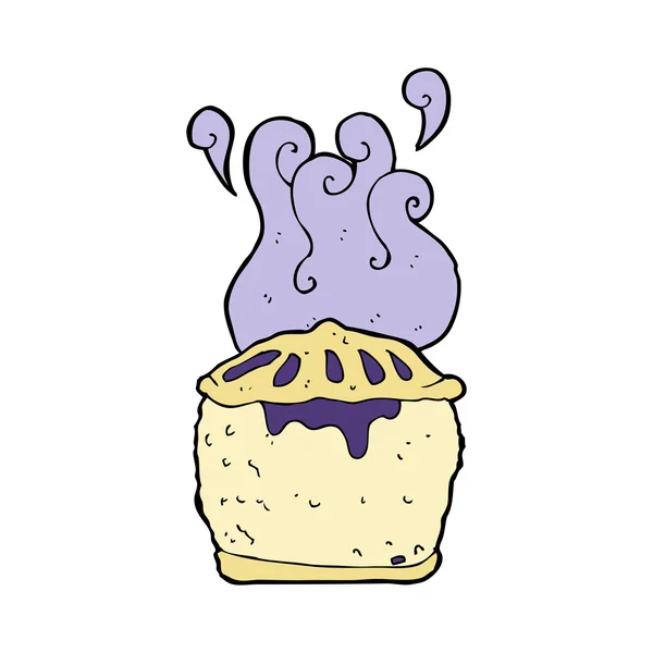 Cartoon blueberry pie — Stock Vector