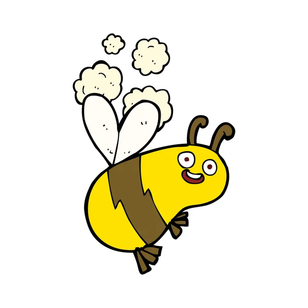 Drôle dessin animé abeille — Image vectorielle