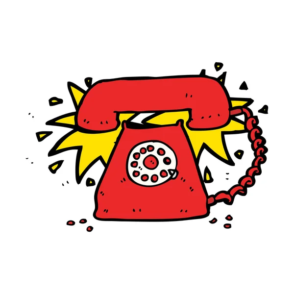 Cartoon ringing telephone — Stock Vector