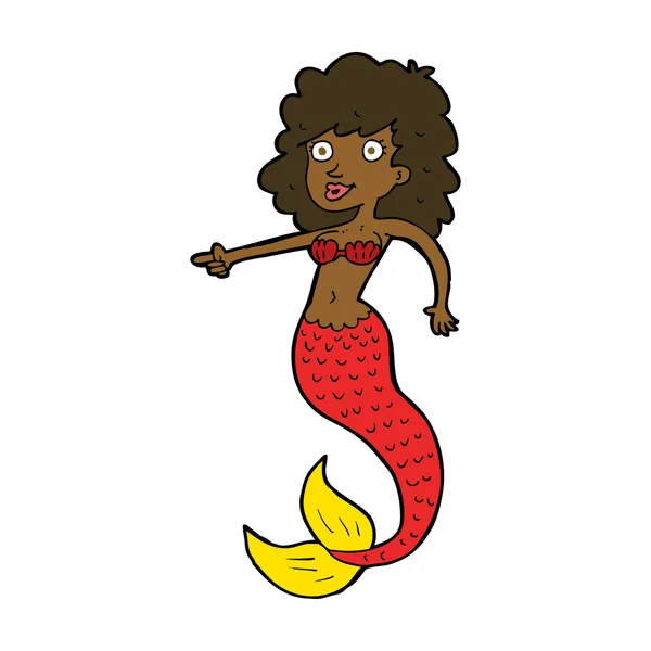 Sirena de dibujos animados — Vector de stock