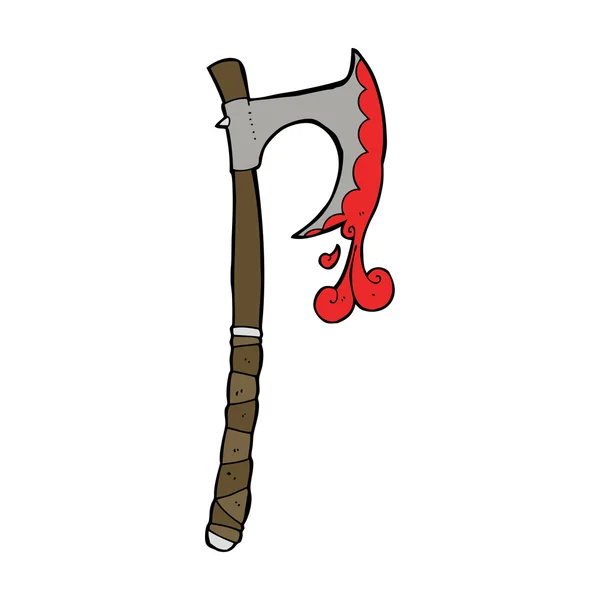 Cartoon viking axe — Stock Vector