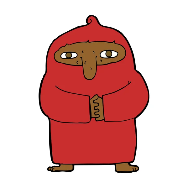 Cartoon monk in robe — Stock Vector