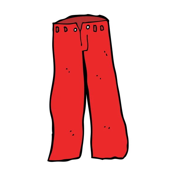 Pantalon rouge dessin animé — Image vectorielle