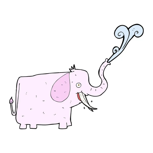Desenho animado elefante feliz — Vetor de Stock