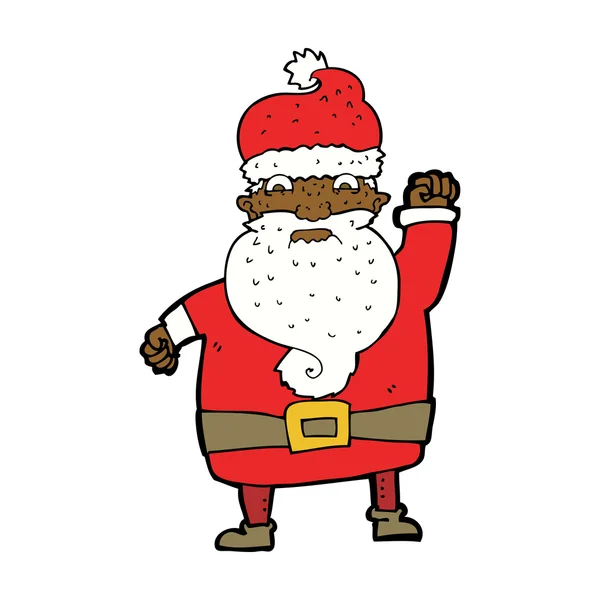 Dessin animé en colère père Noël claus — Image vectorielle