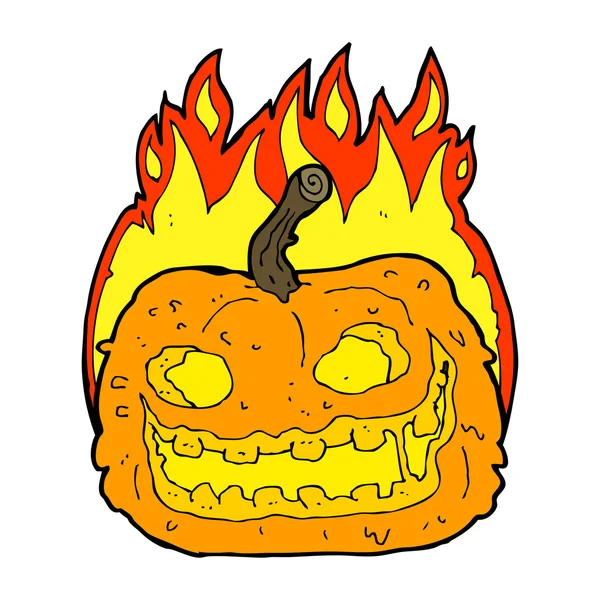 Cartoon spooky pumpkin — Stock Vector