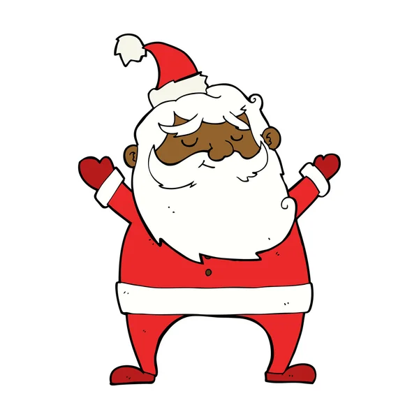 Alegre santa dibujos animados — Vector de stock