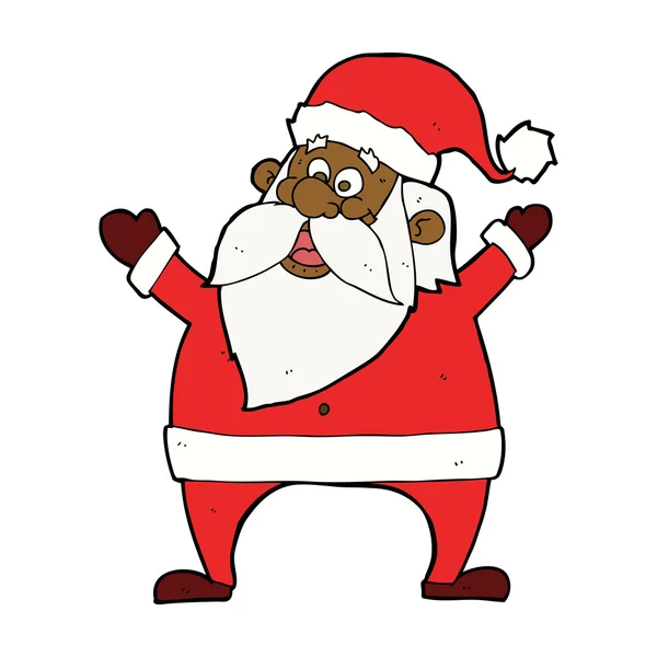 유쾌한 산타 만화 — 스톡 벡터