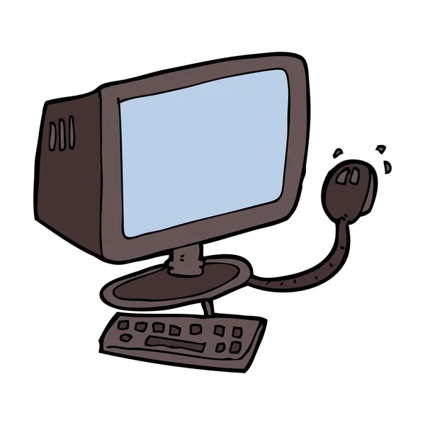 Cartoon computer — Stockvector