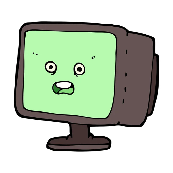 Écran d'ordinateur de dessin animé — Image vectorielle