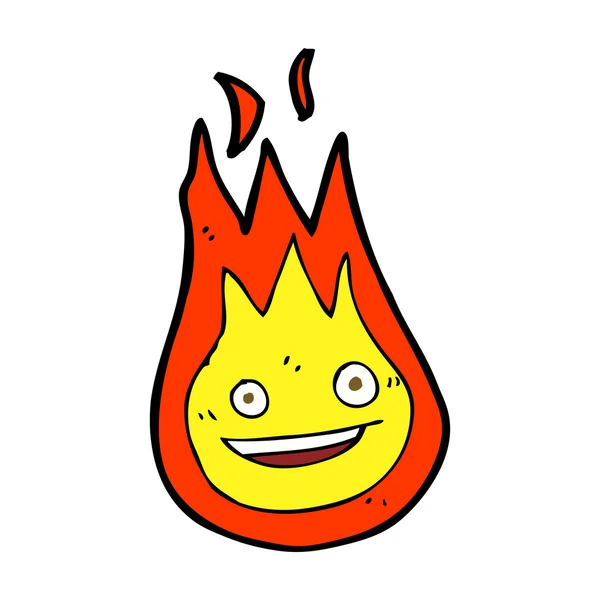 Karikatura přátelský ohnivá koule — Stockový vektor