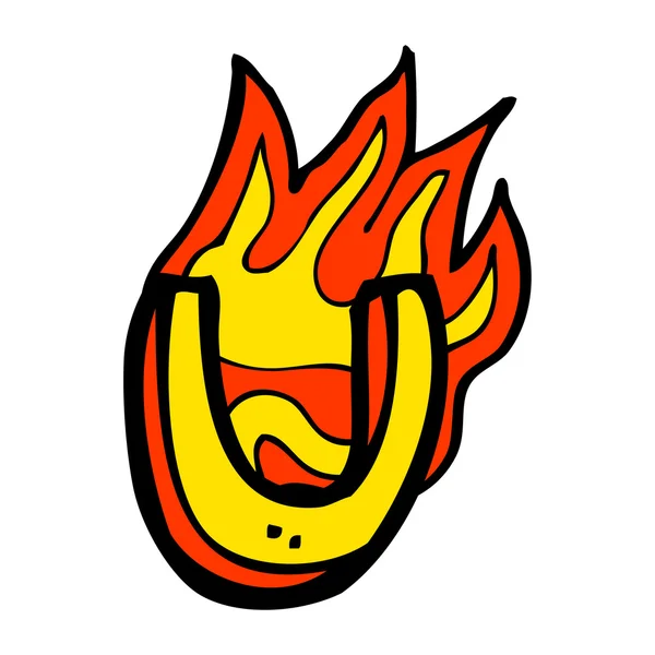 Fumetto lettera fiammeggiante — Vettoriale Stock