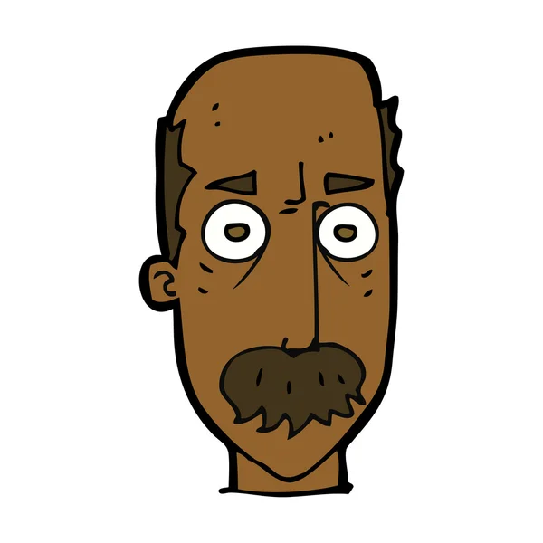 Homem dos desenhos animados com bigode —  Vetores de Stock