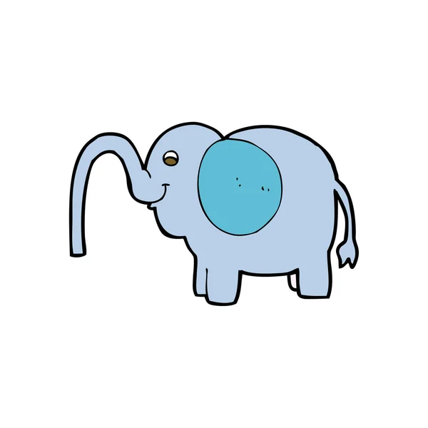 Cartone animato elefante spruzzando acqua — Vettoriale Stock