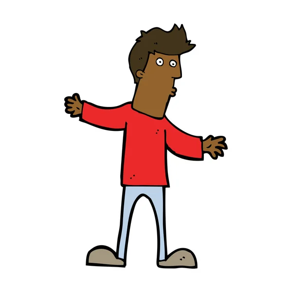 Cartoon nieuwsgierig man — Stockvector