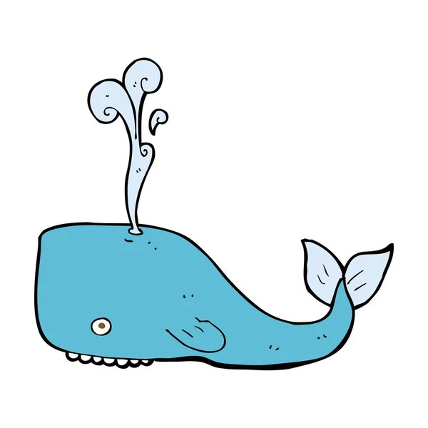 Ballena de dibujos animados — Vector de stock