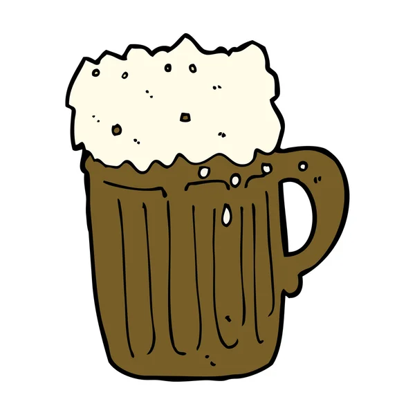 Taza de dibujos animados de cerveza — Archivo Imágenes Vectoriales