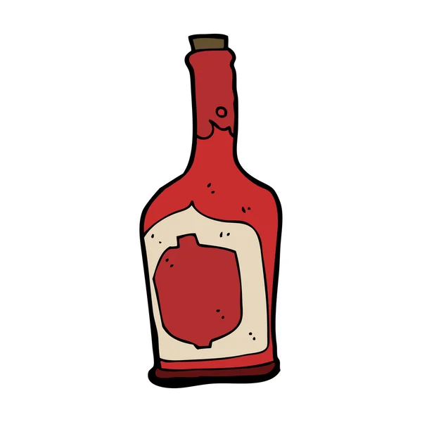 Botella de ron de dibujos animados — Vector de stock