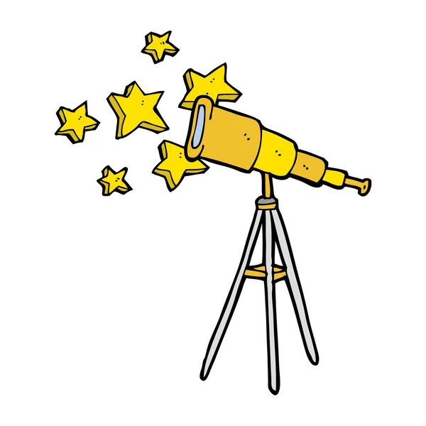 Telescopio de dibujos animados — Vector de stock