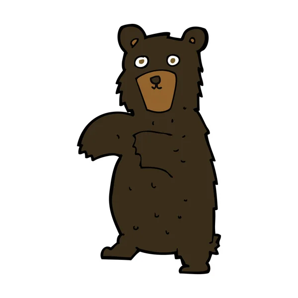 Dibujos animados oso negro — Vector de stock