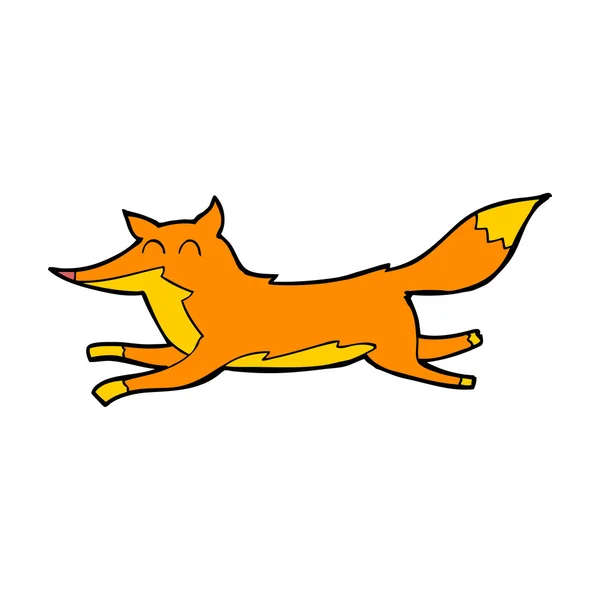 Cartoon running fox — Stock Vector