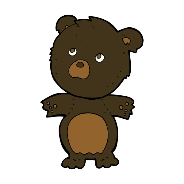 Cartone animato divertente orsacchiotto — Vettoriale Stock