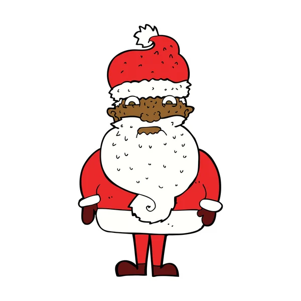 Desenho animado mal-humorado santa claus —  Vetores de Stock