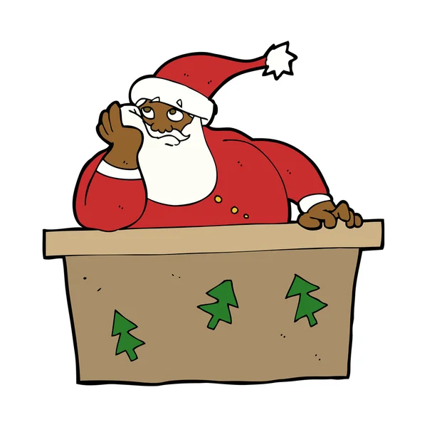 Cartoon bored santa claus — Stock Vector