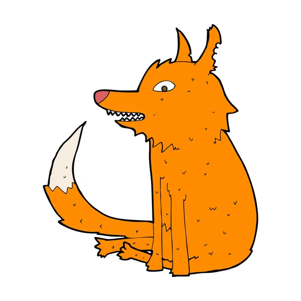 Cartoon fox zitten — Stockvector