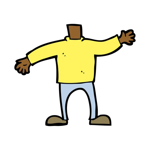 Tecknad kropp viftande armar (blanda och matcha karikatyrerna eller lägga till egna phot — Stock vektor