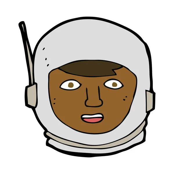 Cartoon astronaut hoofd — Stockvector