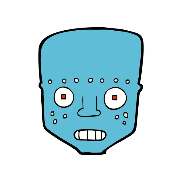 Cartoon robot head — Stock Vector