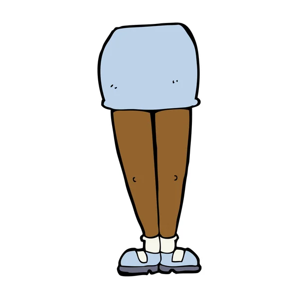 Tecknade kvinnliga ben — Stock vektor
