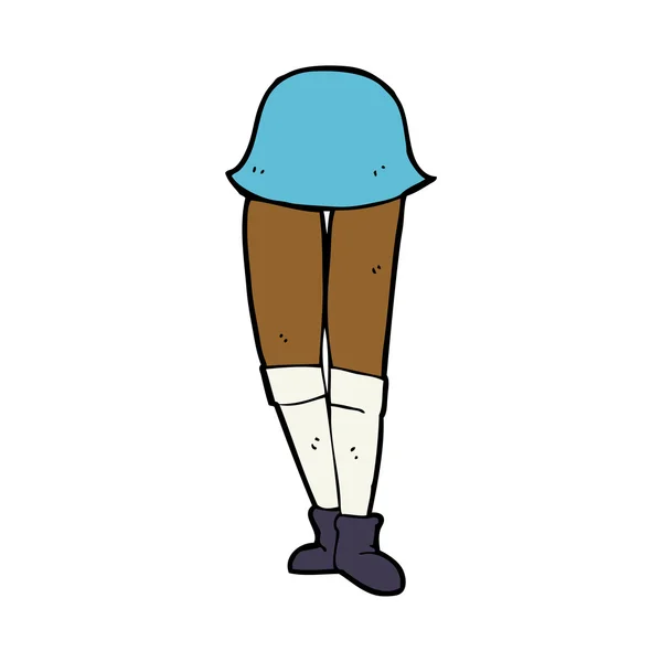 Desenhos animados pernas femininas — Vetor de Stock