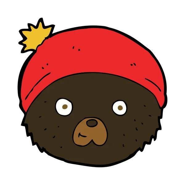 Visage d'ours en peluche dessin animé — Image vectorielle