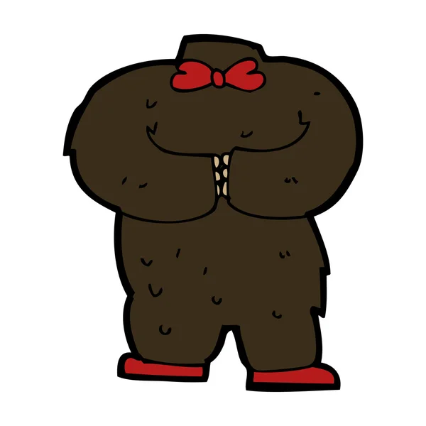 Cuerpo de oso de peluche de dibujos animados (mezclar y combinar o añadir fotos propias ) — Vector de stock