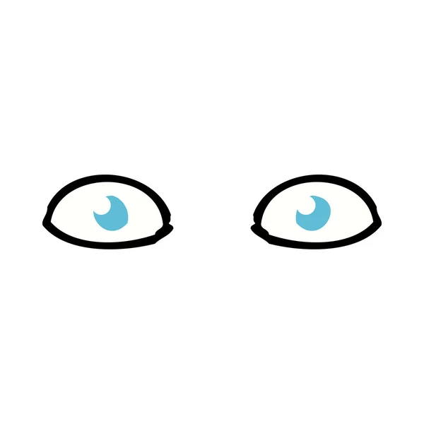 Yeux fixes de dessin animé — Image vectorielle